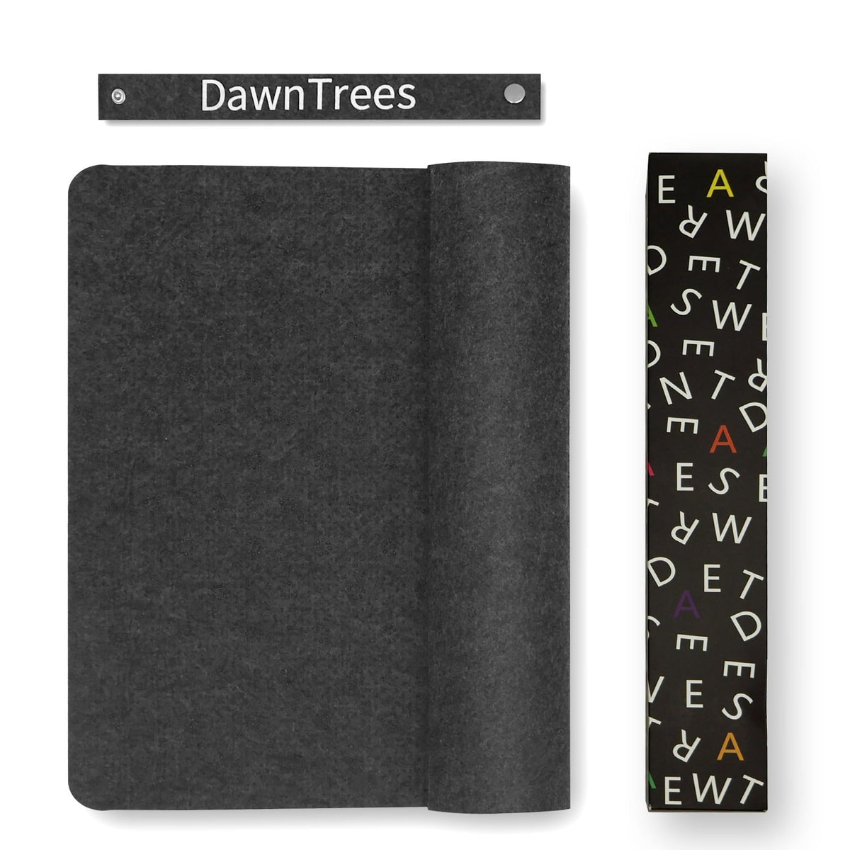 Large Felt Desk Mat – 47.2” × 23.6”, Dark Gray