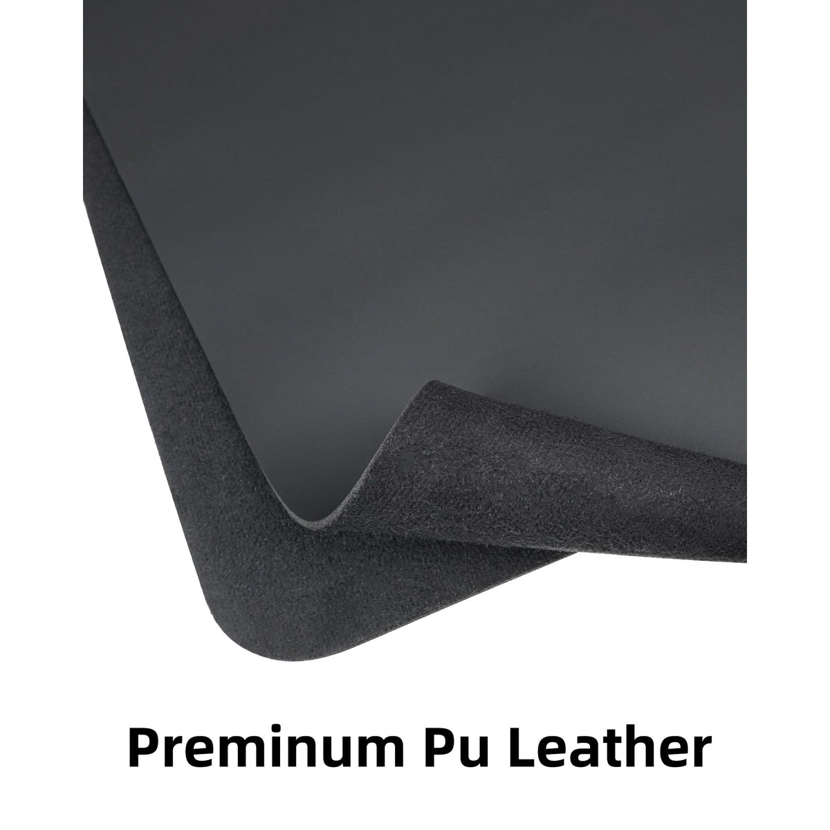 Extra-Large PU Leather Desk Mat – 48” × 17”, Black