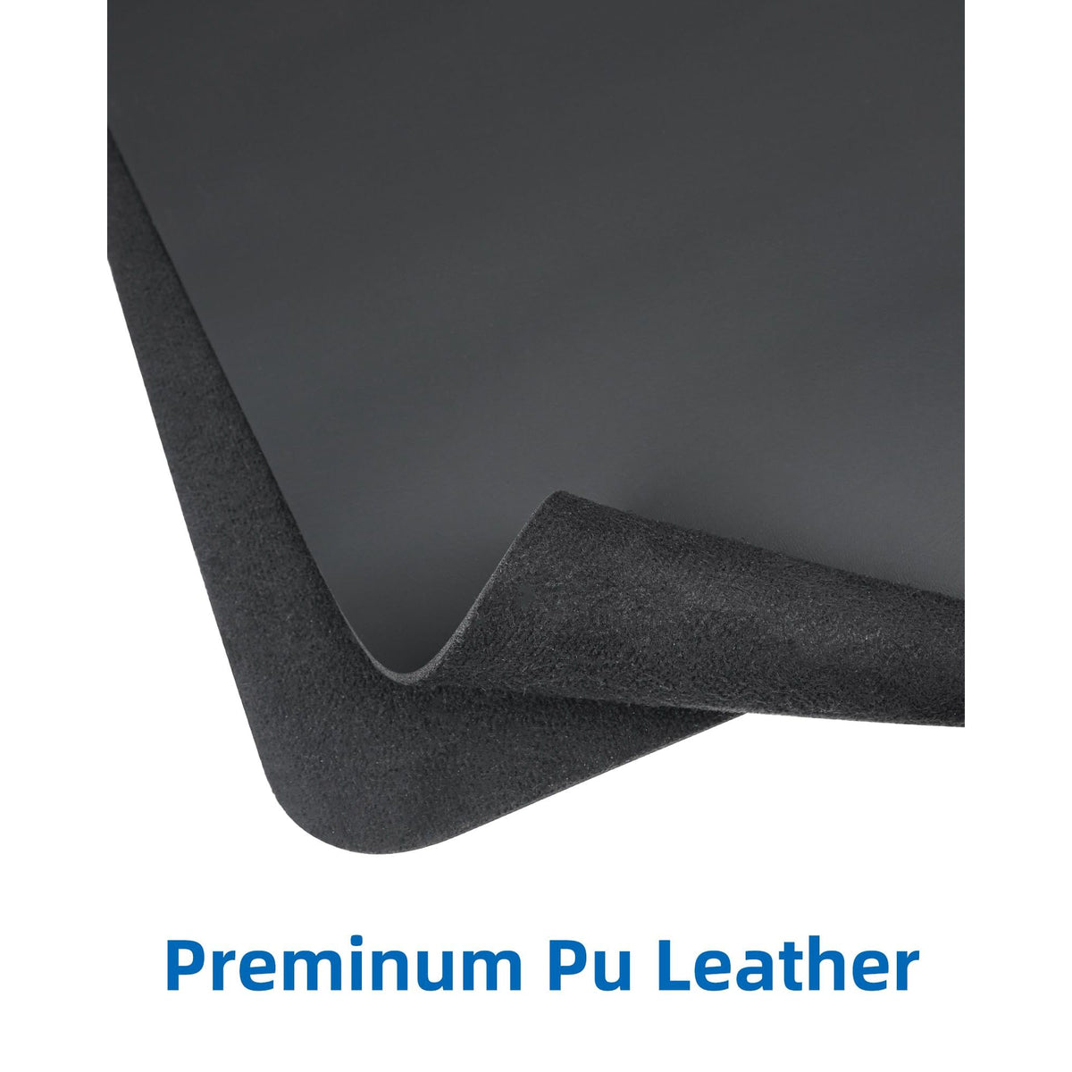 Premium PU Leather Desk Pad – 48” × 24”, Black
