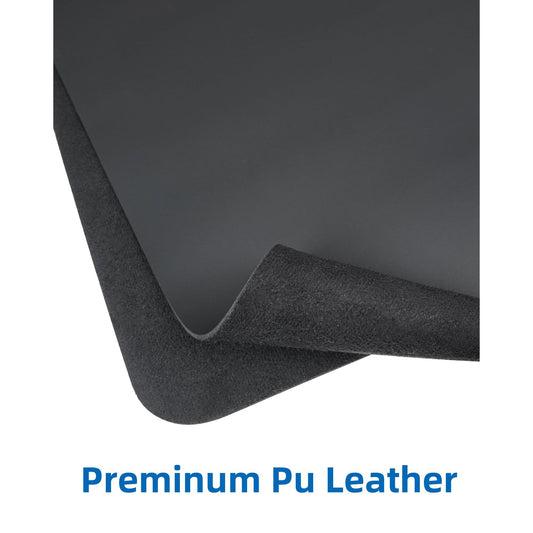 Premium PU Leather Desk Pad – 48” × 24”, Black