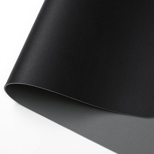Dual-Sided Faux Leather Desk Pad – Black & Gray